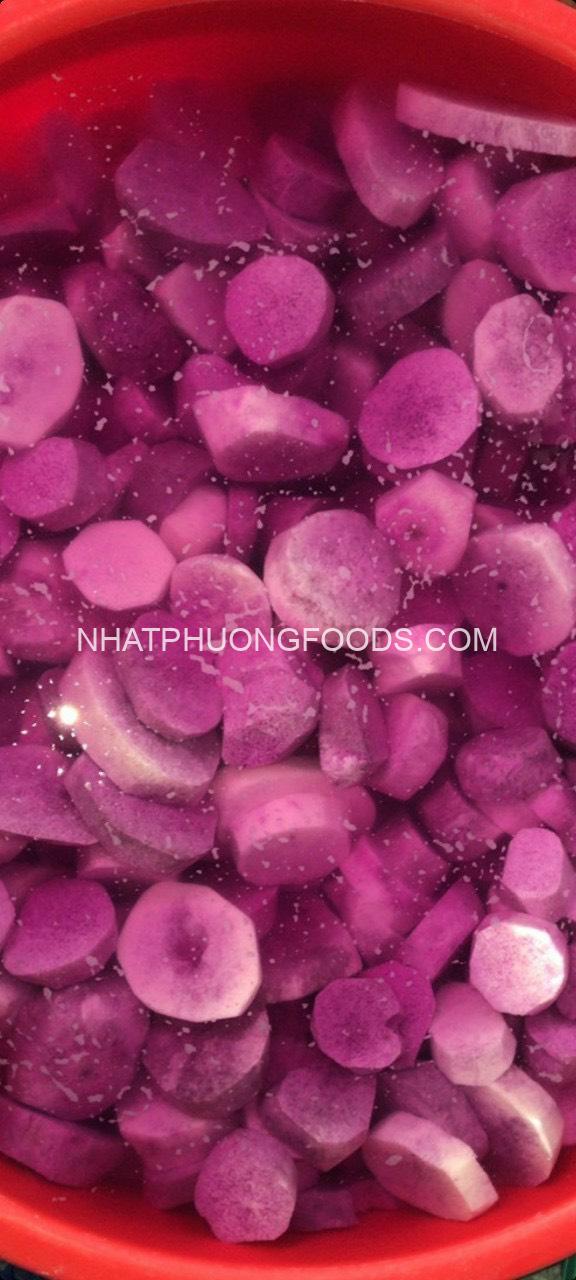 Frozen sliced purple yams 2