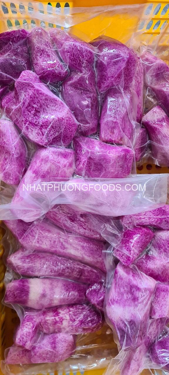 Frozen whole purple yams